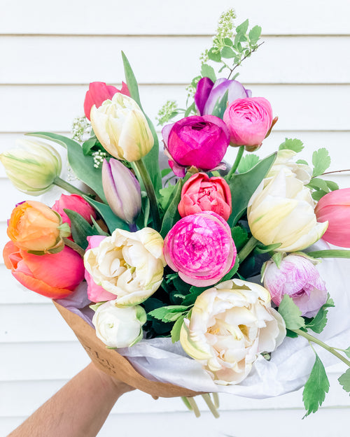 2024 Mother's Day: Tulip & Ranunculus Bouquet