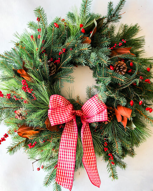 Festive Berry Evergreen Wreath