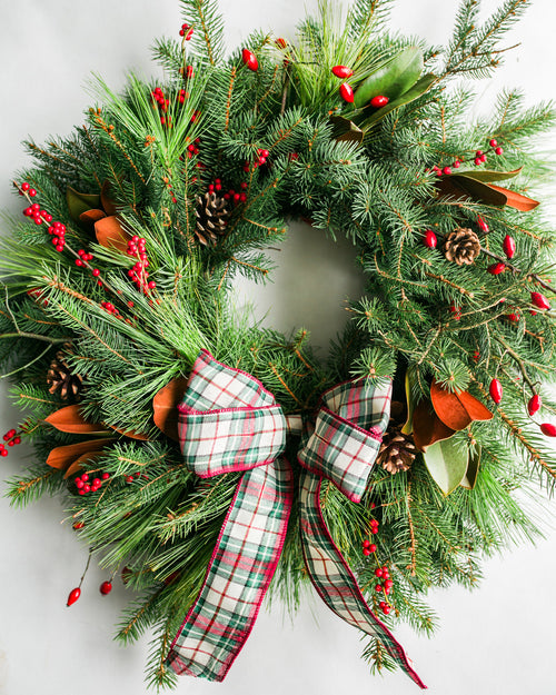 Festive Berry Evergreen Wreath