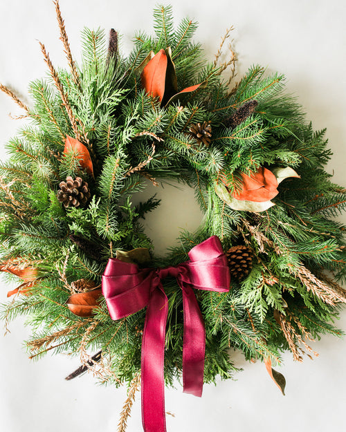 Classic Farmhouse Evergreen Wreath