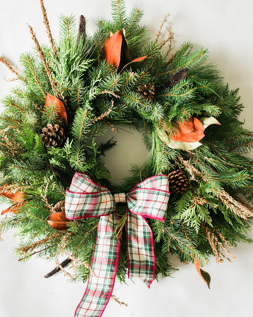 Classic Farmhouse Evergreen Wreath