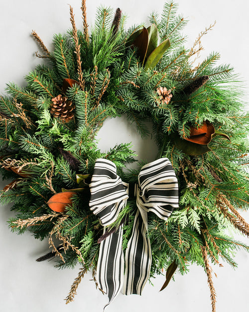 Classic Farmhouse Evergreen Wreath