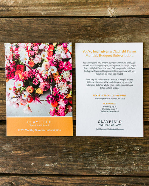 Monthly Summer Subscription - Archbold